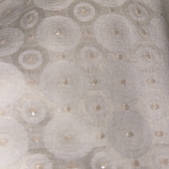 Banana Republic white dress with subtle circle pattern and gold dots size 2P - Picture 8 of 8